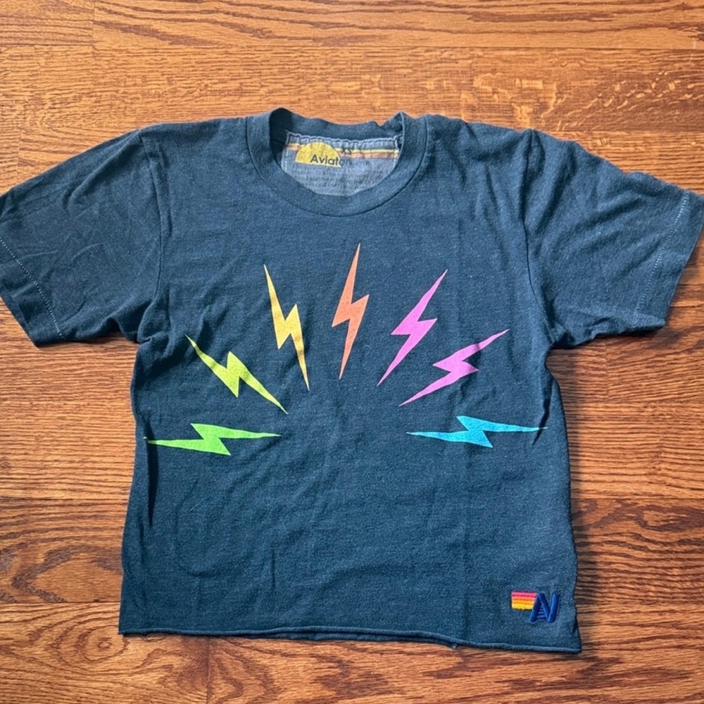 Aviator Nation Sunset Bolt Boyfriend Tee XS